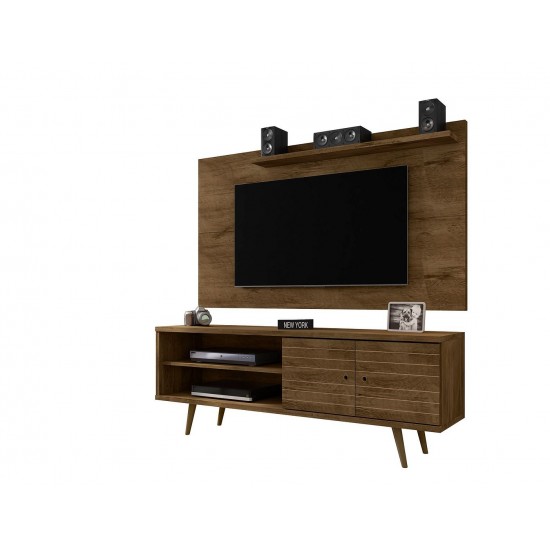 Liberty 62.99 TV Stand and Panel in Rustic Brown