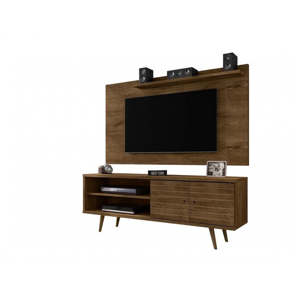 Liberty 62.99 TV Stand and Panel in Rustic Brown