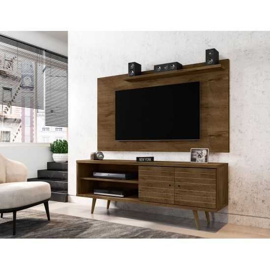 Liberty 62.99 TV Stand and Panel in Rustic Brown