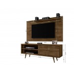 Liberty 62.99 TV Stand and Panel in Rustic Brown