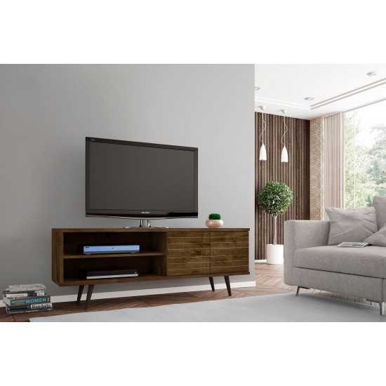 Liberty 62.99 TV Stand and Panel in Rustic Brown