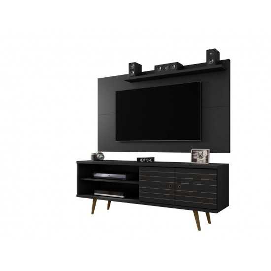 Liberty 62.99 TV Stand and Panel in Black