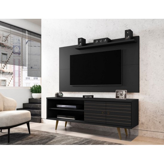 Liberty 62.99 TV Stand and Panel in Black