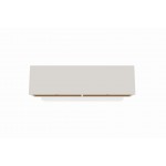 Liberty 42.28 Floating Office Desk in Off White and Cinnamon