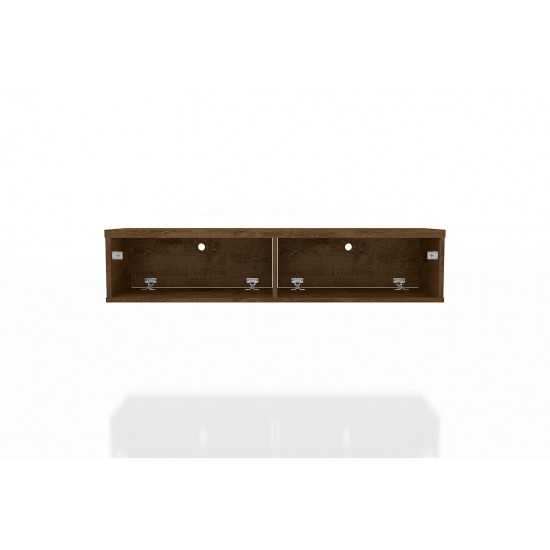 Liberty 42.28 Floating Office Desk in Rustic Brown