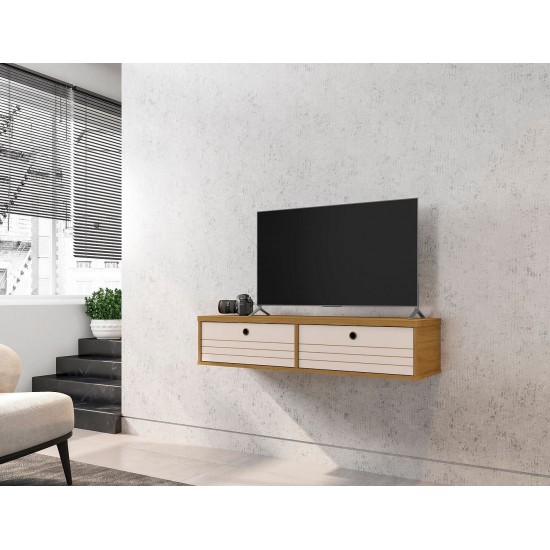 Liberty 42.28 Floating Entertainment Center in Cinnamon and Off White