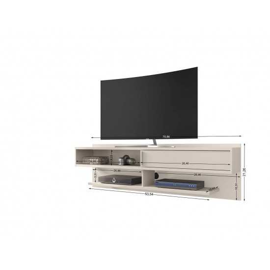 Astor 70.86 Floating Entertainment Center in Off White