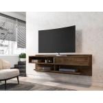 Astor 70.86 Floating Entertainment Center in Rustic Brown