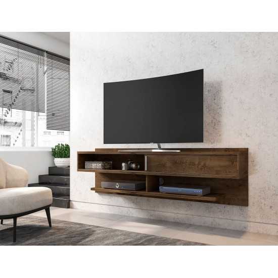 Astor 70.86 Floating Entertainment Center in Rustic Brown