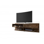 Astor 70.86 Floating Entertainment Center in Rustic Brown