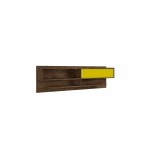 Astor 70.86 Floating Entertainment Center in Rustic Brown and Yellow