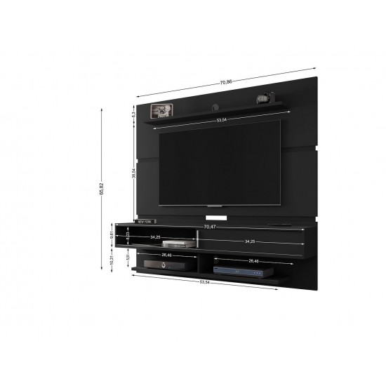 Astor 70.86 Floating Entertainment Center in Black