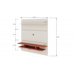 Tribeca 62.99 Floating Entertainment Center in Off White and Terra Orange Pink