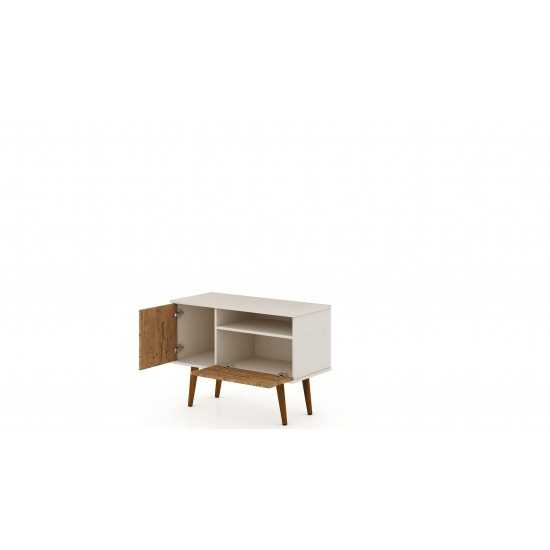 Tribeca 35.43 TV Stand in Off White and Nature