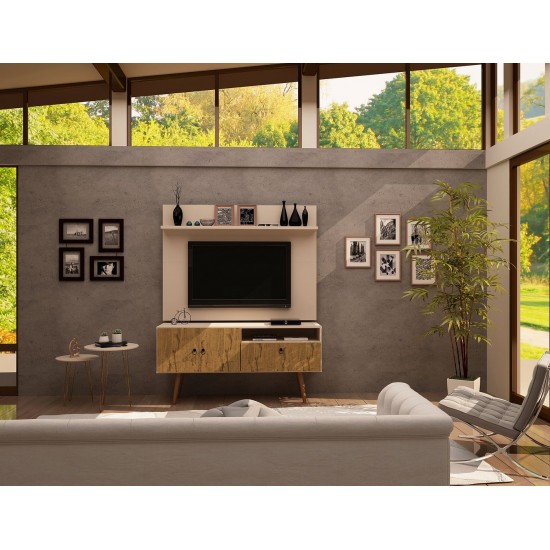 Tribeca 53.94 TV Stand and Panel in Off White and Nature