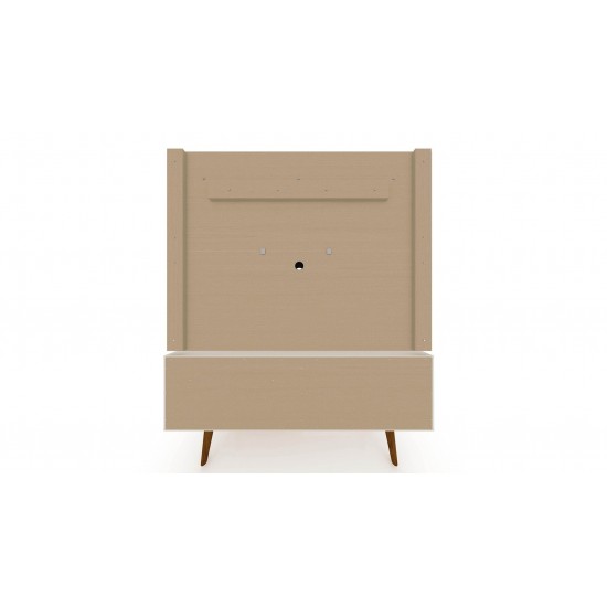 Tribeca 53.94 TV Stand and Panel in Off White and Terra Orange Pink