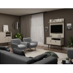 Tribeca 35.43 TV Stand and Panel in Off White