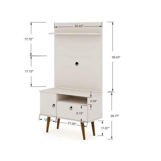 Tribeca 35.43 TV Stand and Panel in Off White