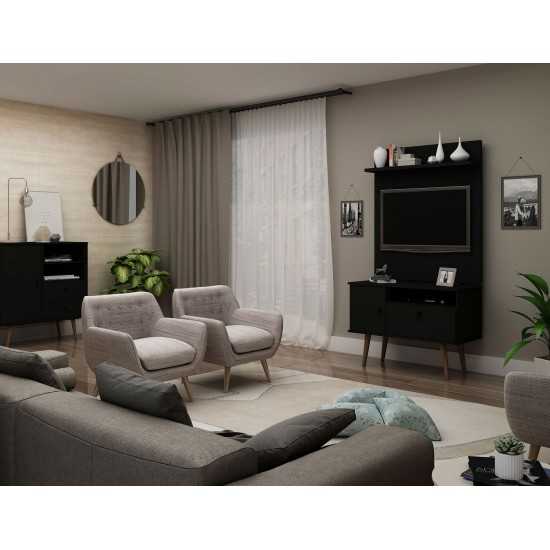 Tribeca 35.43 TV Stand and Panel in Black