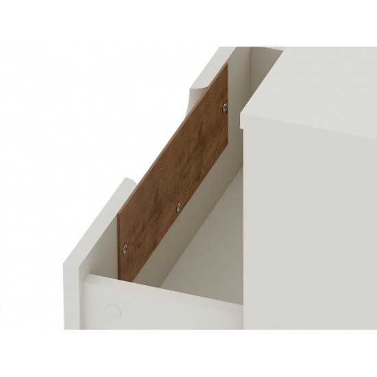 Rockefeller 1.0 Nightstand in Off White and Nature