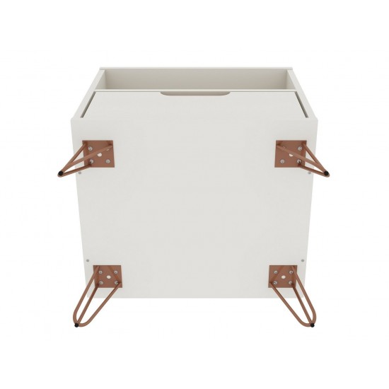 Rockefeller 1.0 Nightstand in Off White and Nature