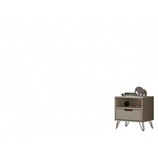 Rockefeller 1.0 Nightstand in Off White and Nature
