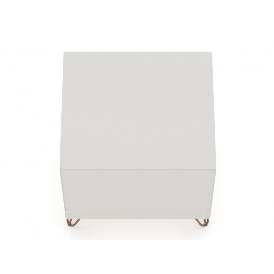 Rockefeller 1.0 Nightstand in Off White and Nature