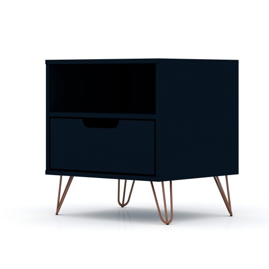 Rockefeller 1.0 Nightstand in Tatiana Midnight Blue