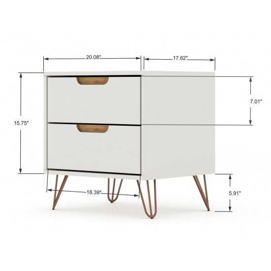 Rockefeller 2.0 Nightstand in Off White and Nature