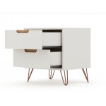 Rockefeller 2.0 Nightstand in Off White and Nature