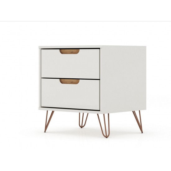 Rockefeller 2.0 Nightstand in Off White and Nature