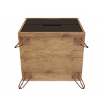 Rockefeller 2.0 Nightstand in Nature and Textured Grey