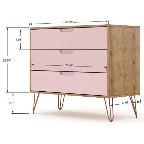 Rockefeller Dresser in Nature and Rose Pink