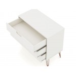 Rockefeller Dresser and Nightstand Set in White