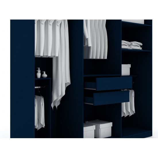 Gramercy Wardrobe Armoire Closet in Tatiana Midnight Blue