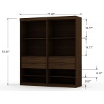 Mulberry Open 2 Sectional Closet - Set of 2 in Brown