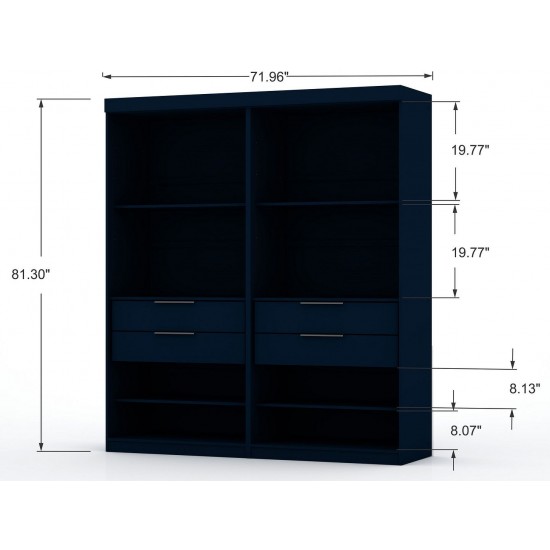 Mulberry Open 2 Sectional Closet - Set of 2 in Tatiana Midnight Blue