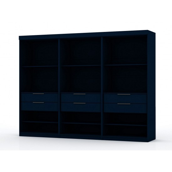 Mulberry Open 3 Sectional Closet - Set of 3 in Tatiana Midnight Blue