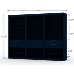 Mulberry Open 3 Sectional Closet - Set of 3 in Tatiana Midnight Blue