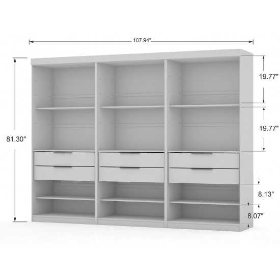 Mulberry 2.0 Wardrobe Closet - Set of 3 in White