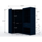 Mulberry Open 2 Sectional Corner Closet - Set of 2 in Tatiana Midnight Blue