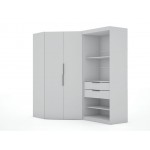 Mulberry 2.0 Semi Open 2 Sectional Corner Closet - Set of 2 in White