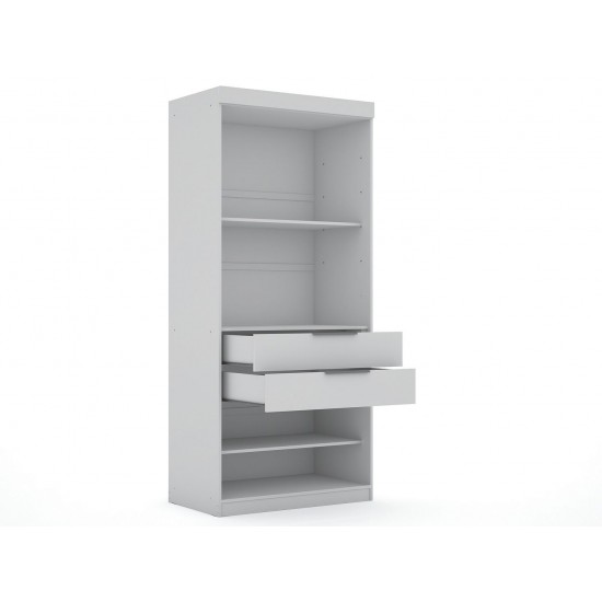 Mulberry 2.0 Semi Open 2 Sectional Corner Closet - Set of 2 in White