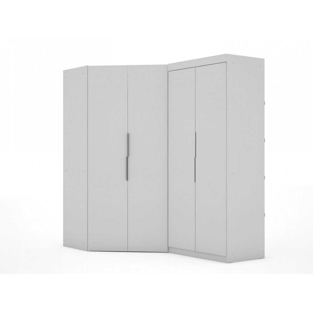 Mulberry 3.0 Sectional Corner Wardrobe Closet - Set of 2 in White