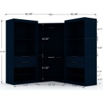 Mulberry 3.0 Sectional Corner Closet - Set of 3 in Tatiana Midnight Blue