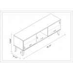 Doyers 53.15 TV Stand in Nut Brown