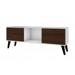 Doyers 53.15 TV Stand in White and Nut Brown