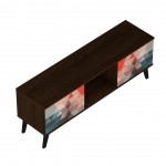 Doyers 53.15 TV Stand in Multi Color Red and Blue