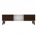 Doyers 62.20 TV Stand in White and Nut Brown