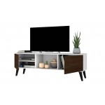 Doyers 62.20 TV Stand in White and Nut Brown